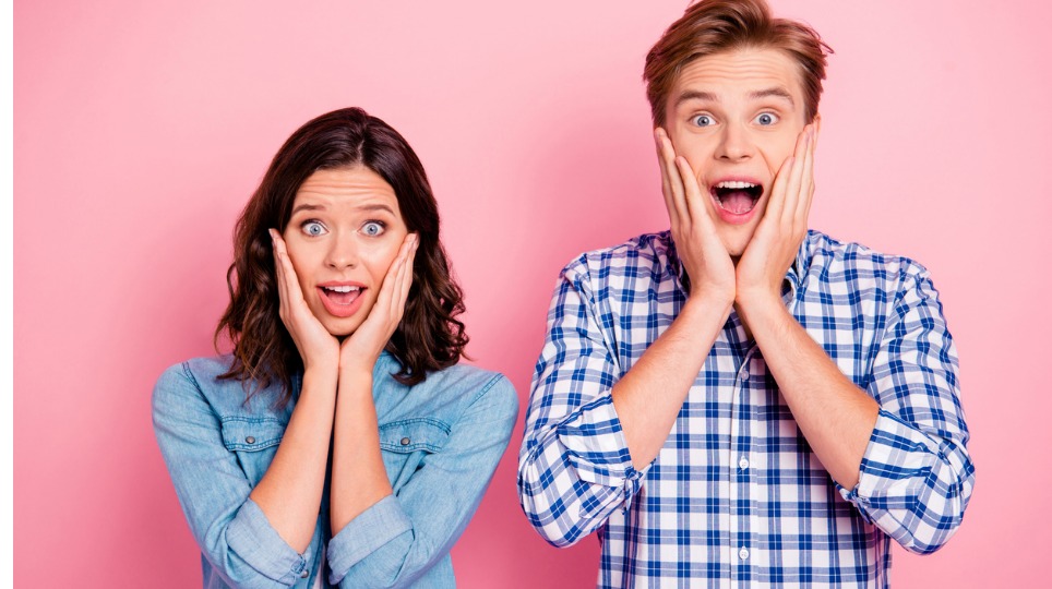 Surprised couple